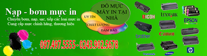 ĐỔ MỰC MÁY IN TẠI NHÀ MỸ ĐÌNH